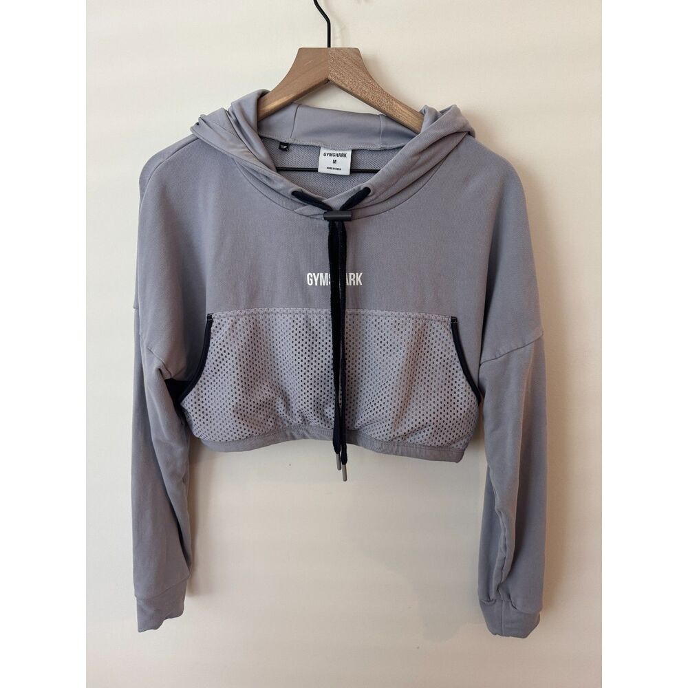 Gymshark Movement Mesh Cropped Hoodie Women's Athletic Top
